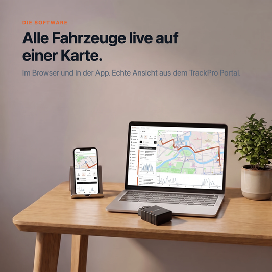 GPS-Fahrzeugortung für Betriebe: alle Fahrzeuge live auf einer Karte