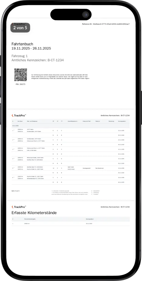 TrackPro Fahrtenbuch
