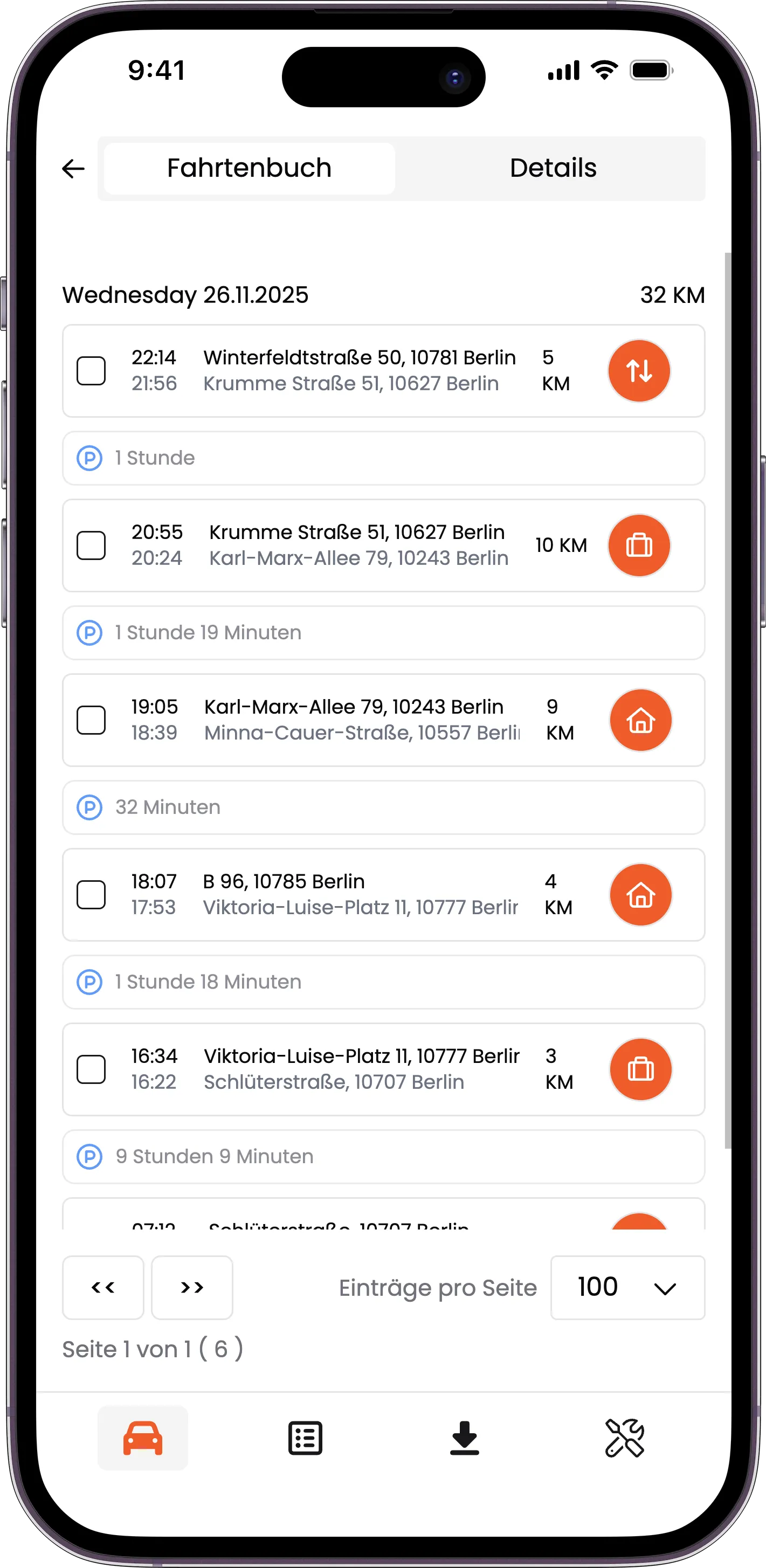 TrackPro Fahrtenbuch