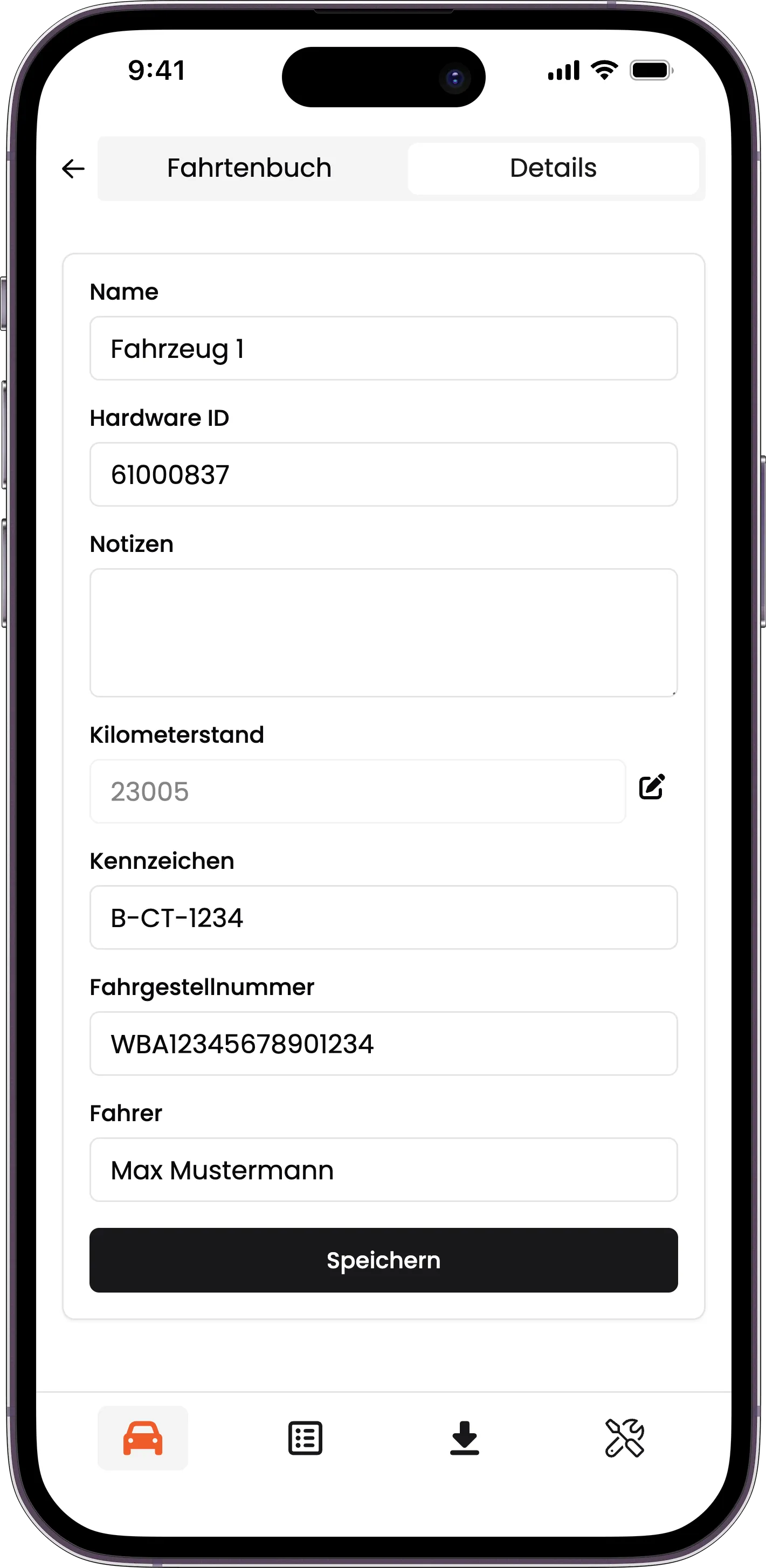TrackPro Fahrtenbuch
